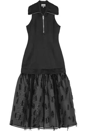 Ganni Vestido midi con diseño a capas