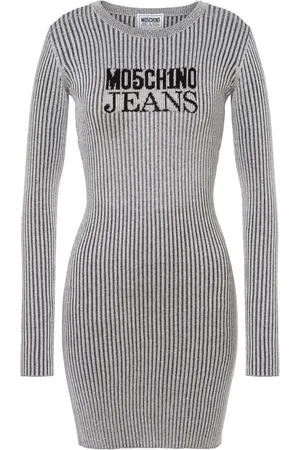 Moschino Vestido con motivo de rayas y aberturas