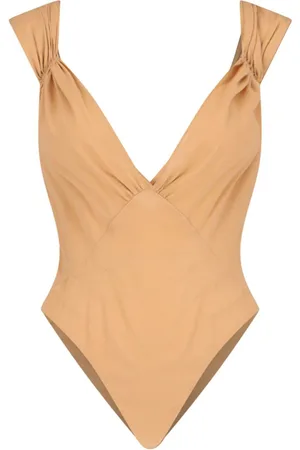 Saint Laurent Body de seda con espalda cruzada