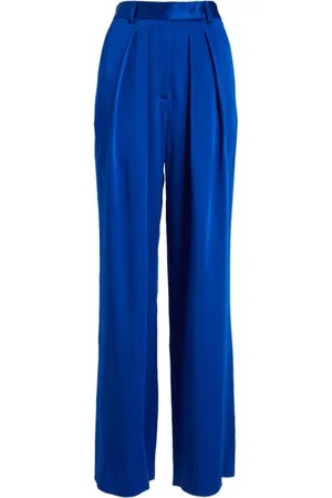 Rochas Pantalones palazzo con ribete satinado