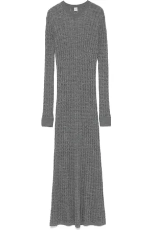 Totême Vestido largo en tejido de ochos