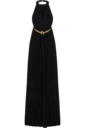 Elisabetta Franchi Vestido largo con cuello halter