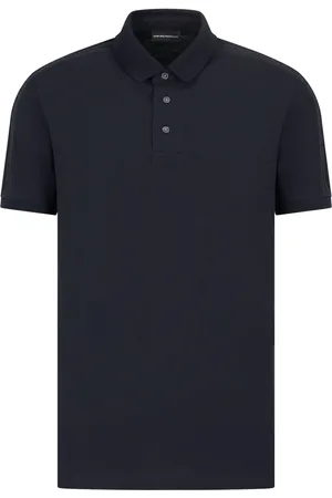 Emporio Armani Playera tipo polo con franja del logo