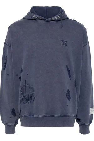 Musium Div. Hoodie con efecto envejecido
