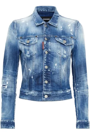 Dsquared2 Chamarra de mezclilla con efecto envejecido