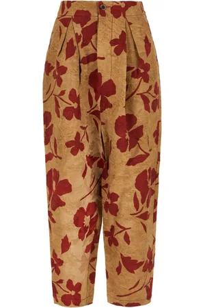 UMA WANG Pantalones con estampado floral