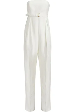 Alberta Ferretti Jumpsuit strapless con cinturón