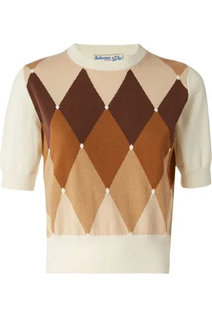 BALLANTYNE Top con motivo de rombos en intarsia