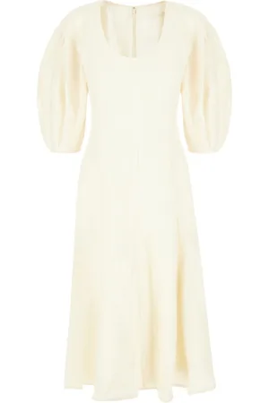 Chloé Vestido midi con mangas farol