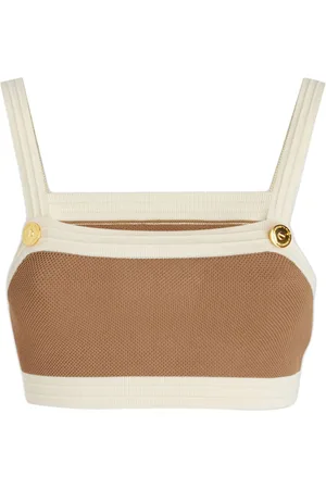 Elisabetta Franchi Top con botones del logo
