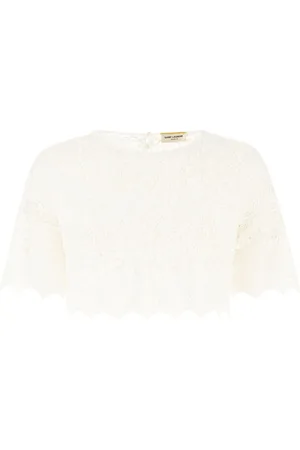 Saint Laurent Blusa con encaje