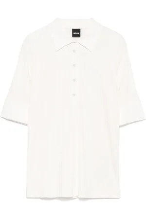 HUGO BOSS Playera tipo polo tejida de canalé
