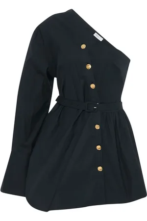 ROSETTA GETTY Camisa asimétrica con hombro descubierto