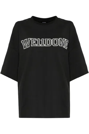 We11 Done Playera con logo y perla