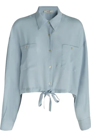 Jucca Camisa de mezclilla con cordones