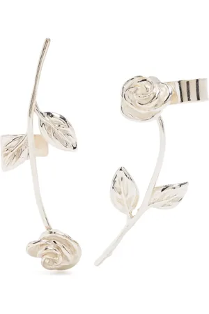 MAGDA BUTRYM Aretes ear-cuff con diseño de rosa