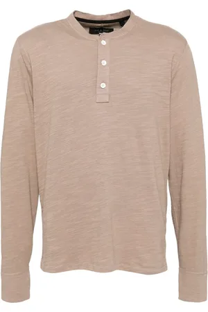 RAG&BONE Playera tipo polo Classic Flame Henley