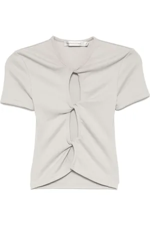 CHRISTOPHER ESBER Playera con diseño retorcido y aberturas