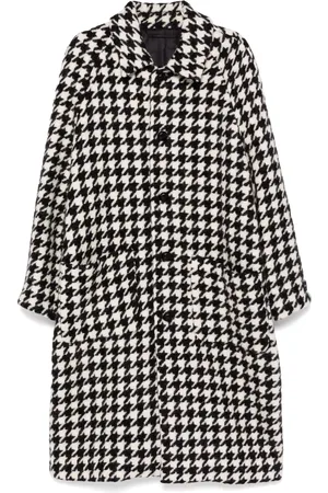 MAN ON THE BOON. Abrigo oversize con motivo pied de poule
