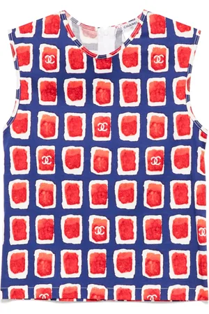 CHANEL Camiseta con estampado gráfico 2001