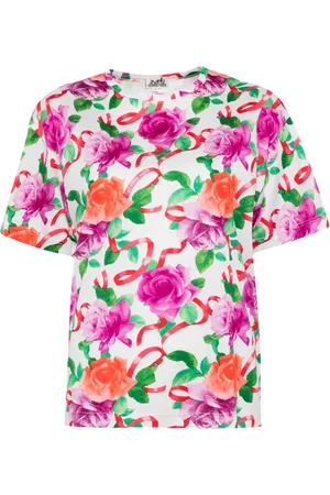 Hermès Playera con estampado floral 1990-2000