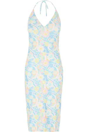 Frankies Bikinis Vestido midi con estampado abstracto