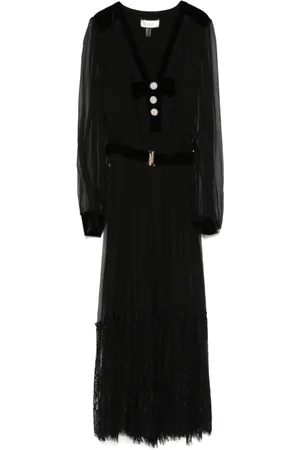 NISSA Vestido midi con detalle de encaje