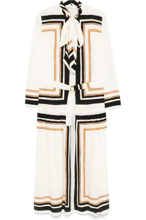 ZIMMERMANN Vestido midi con moño en el cuello