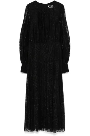 NISSA Vestido midi con encaje floral