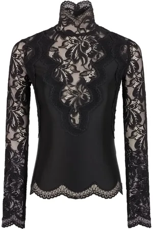 Paco rabanne Top manga larga con encaje