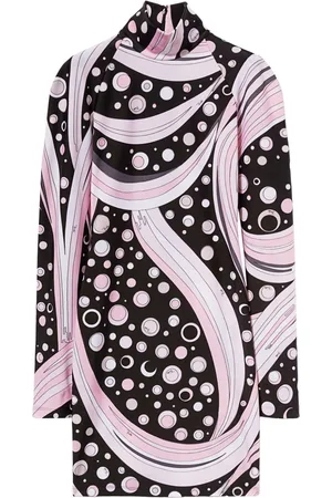 Puccini Vestido corto con estampado Fontane
