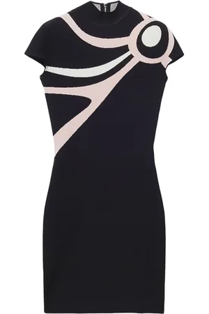 Puccini Vestido corto con motivo Marmo en jacquard