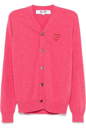Comme des Garçons Cárdigan con parche de corazón y cuello en V