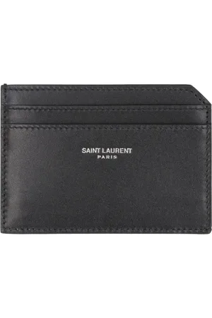 Saint Laurent Tarjetero con logo estampado