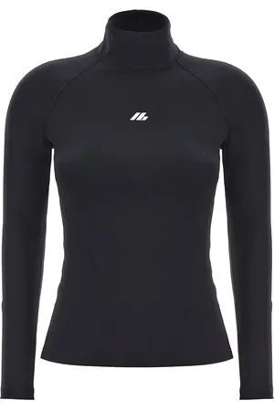 Balenciaga Top con cuello de tortuga y logo bordado