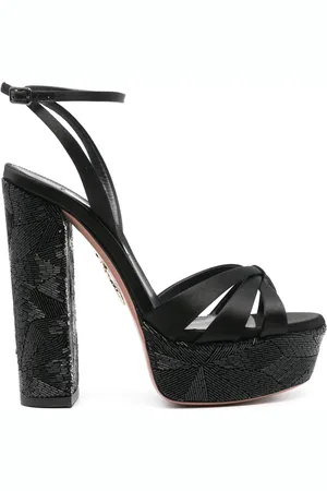 Aquazzura Sandalias con detalles de mostacillas y tacón de 135mm