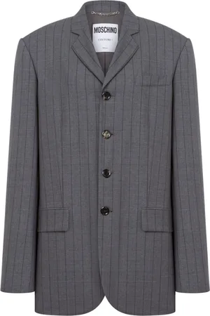Moschino Blazer con motivo de rayas diplomáticas