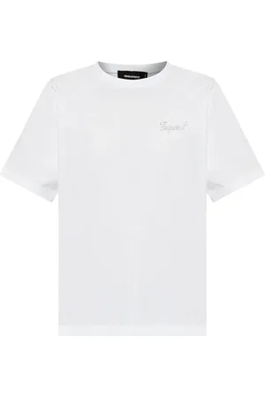 Dsquared2 Playera con logo de strass