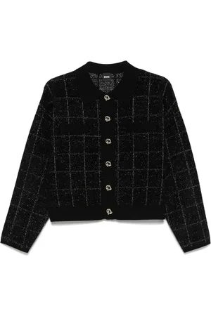 HUGO BOSS Chamarra corta de tweed