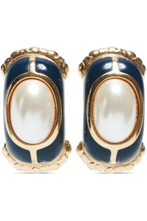Burberry Aretes con perla artificial 1990