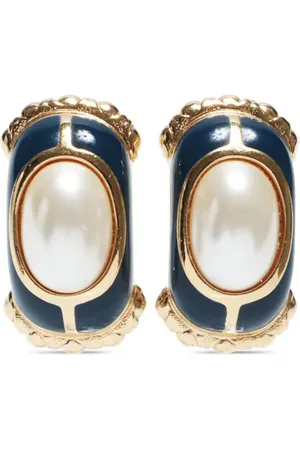 Burberry Aretes con perla artificial 1990