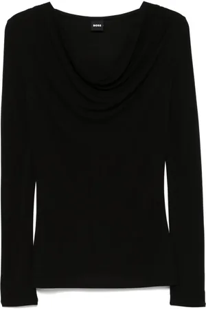 HUGO BOSS Top con cuello desbocado