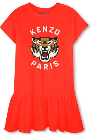 Kenzo Vestido con motivo Tiger