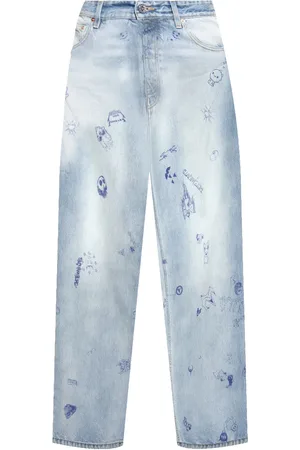 Vetements Jeans anchos con estampado