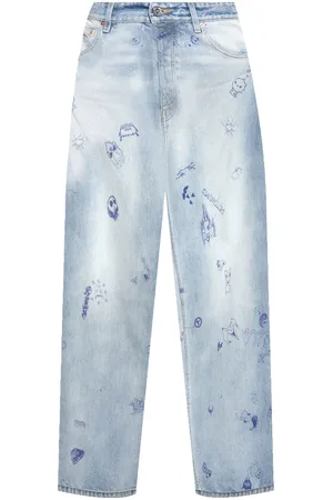 Vetements Jeans anchos con estampado