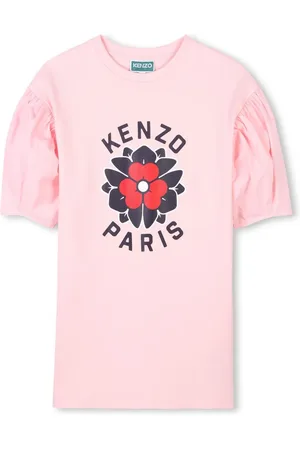 Kenzo Vestido estilo playera con logo estampado
