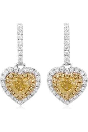 HYT Jewelry Aretes en oro blanco de 18kt con diamantes