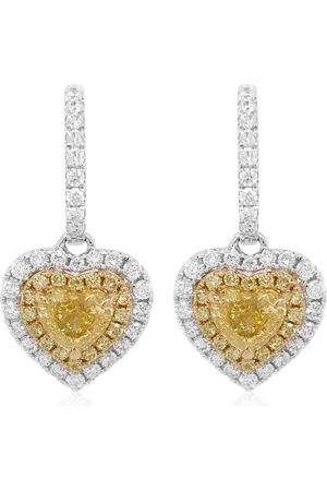 HYT Jewelry Aretes en oro blanco de 18kt con diamante