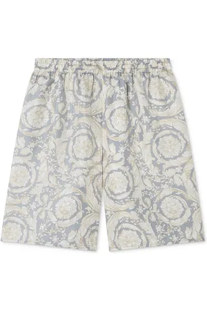 VERSACE Bermudas de seda con estampado Barocco