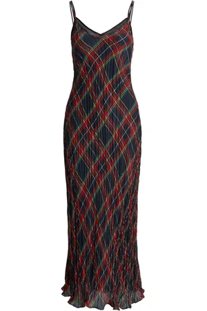 Ralph Lauren Vestido largo con diseño arrugado
